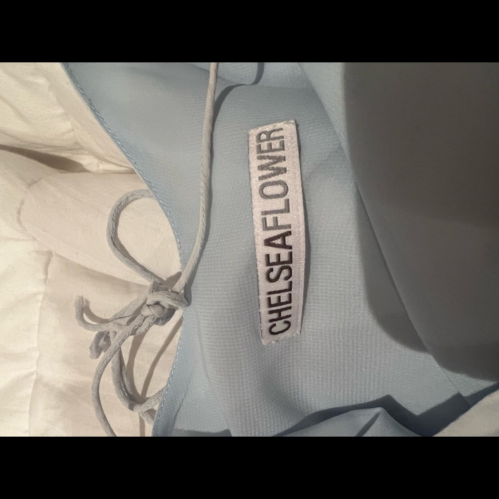 INTERMIX Chelsea Flower Silk Baby Blue Dress - Picture 7 of 7